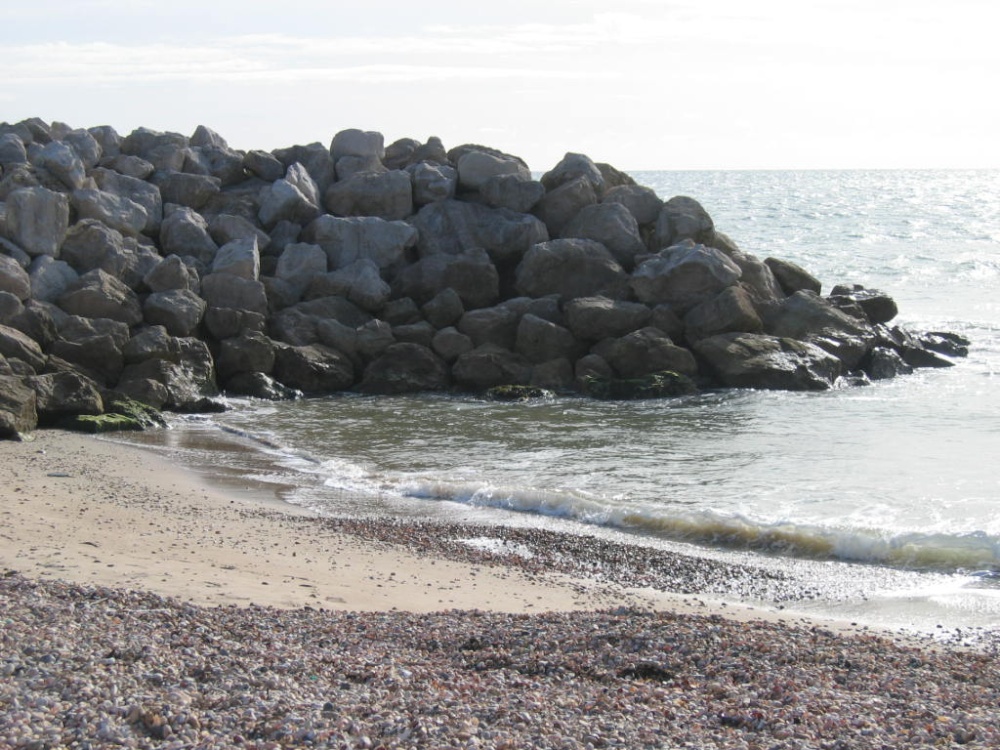 Rocks on Weymouth Beach