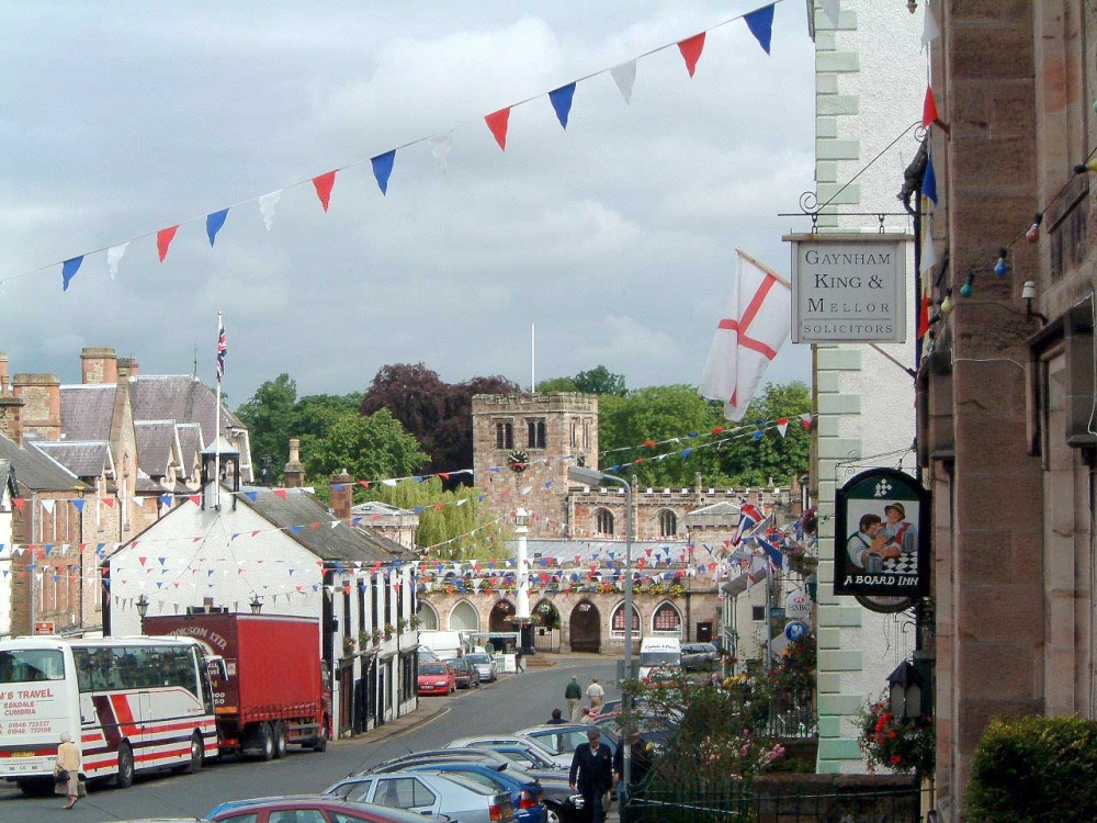Photograph of Boroughgate, the towns main street. Appleby-in-Westmoorland, Cumbria