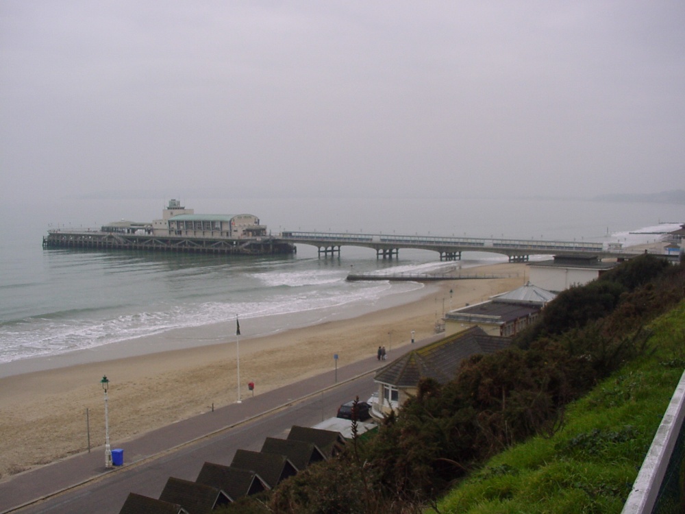 Looking down at the Pier at Bournemouth