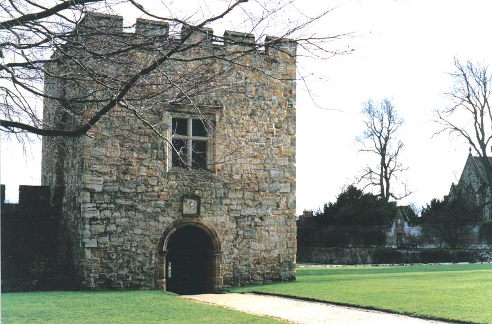 A stone corner building on the grounds of Penshurst Place, spring 1999