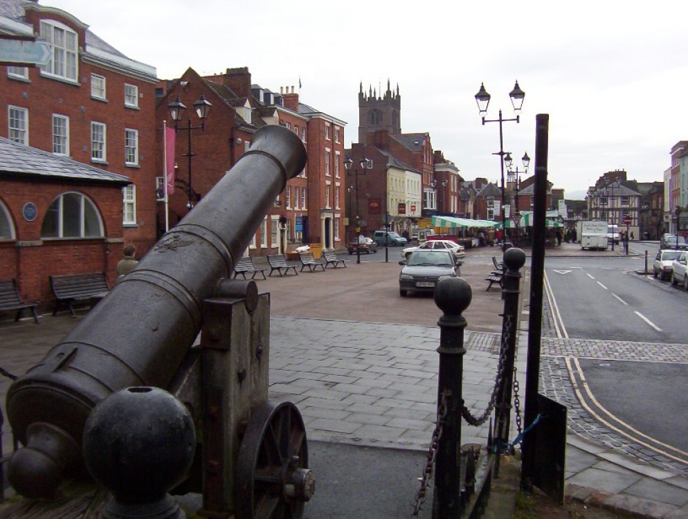 Looking towards Market Square from Ludlow Castle