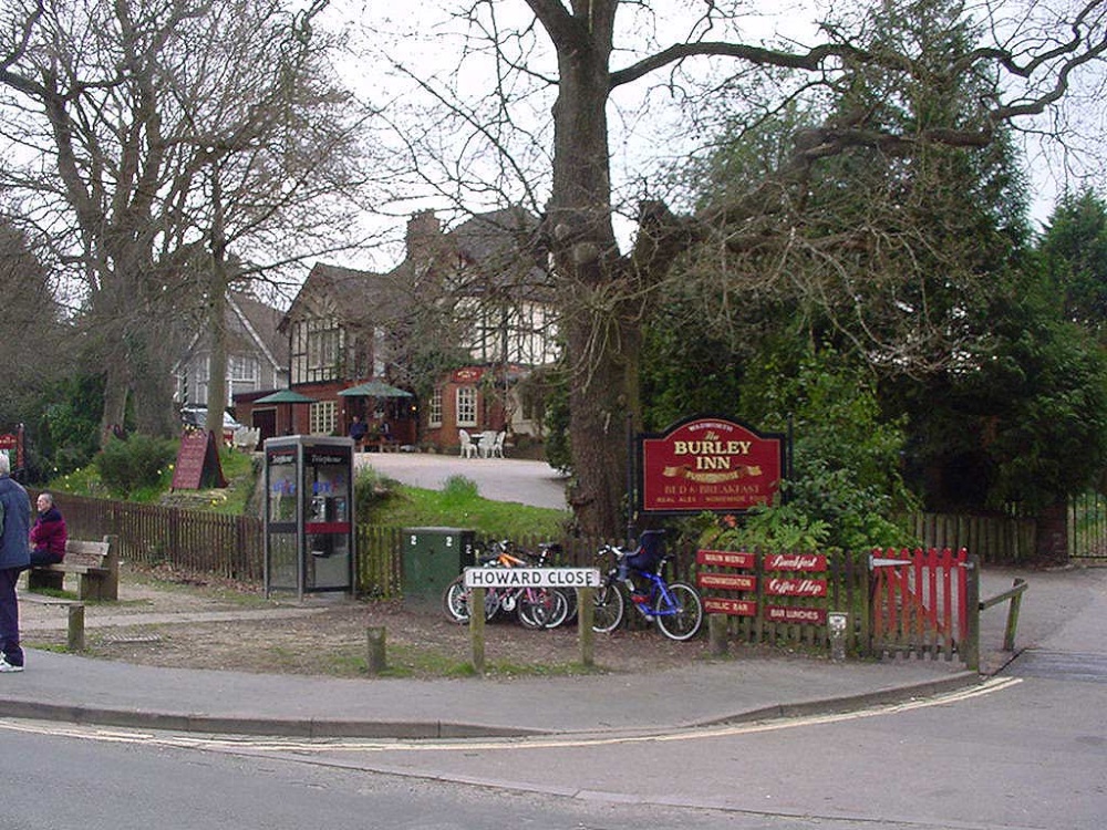 A public house in the village of Burley, New Forest, Hampshire