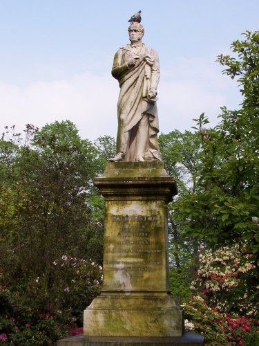 In the midst of the beautiful Palmerston Park stands this memorial to the man.