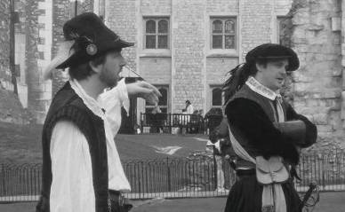 The sword fighters at the Tower of London