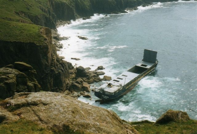 Shipwreck at Sennen Cove Nr Lands End, Cornwall