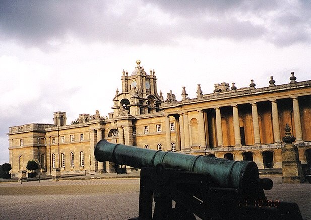 View inside the inner courtyard at Blenheim Palace, Woodstock