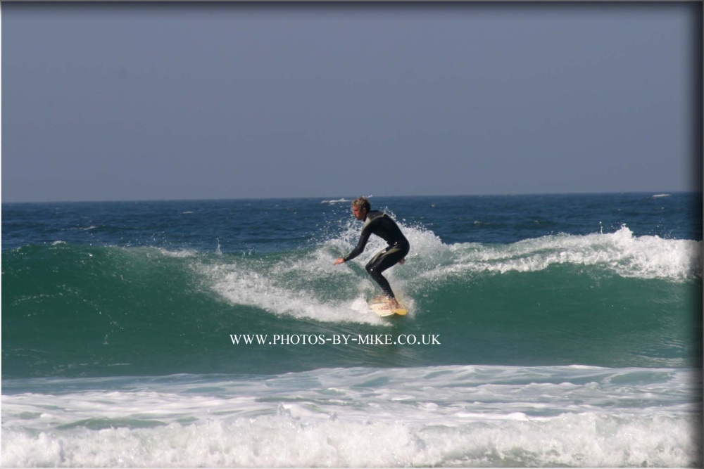 Surfing at Fistral Beach
