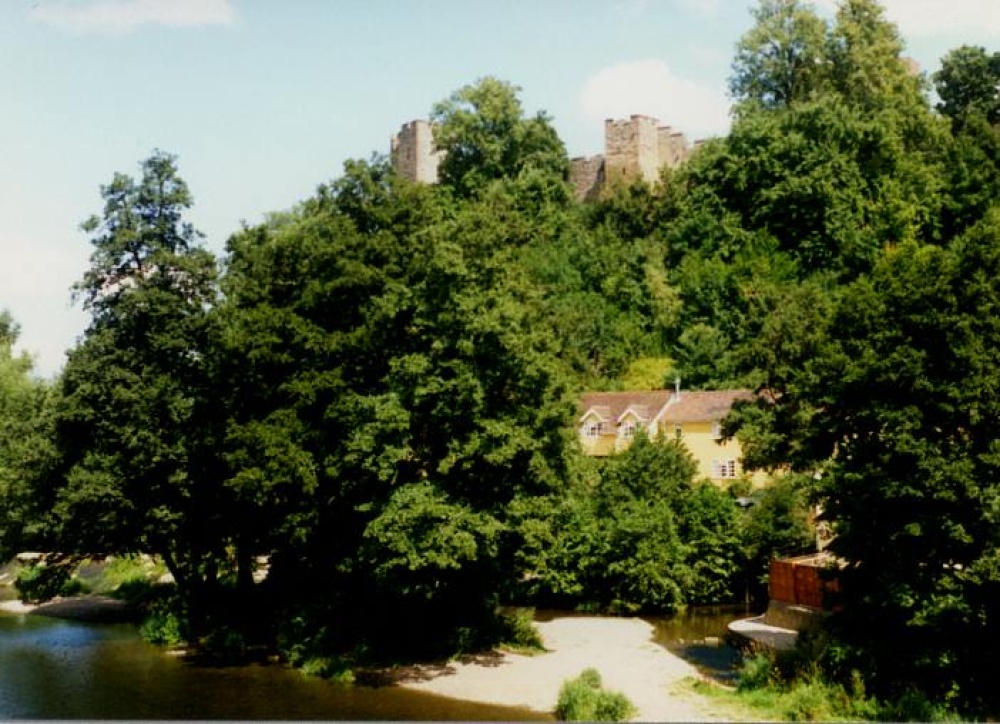 Ludlow castle from Dinham Bridge
