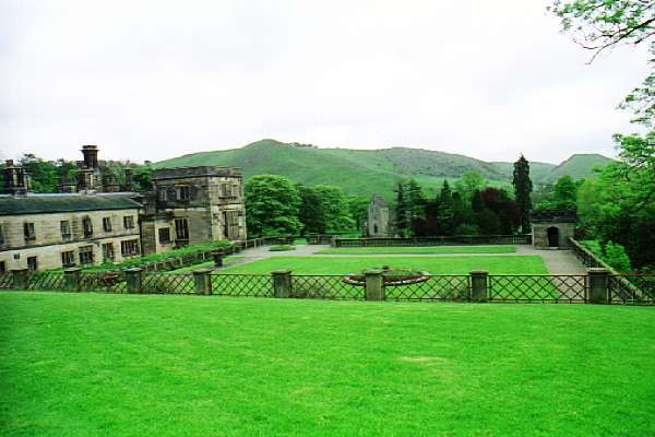 Ilam Hall. Thorpe Cloud from Ilam