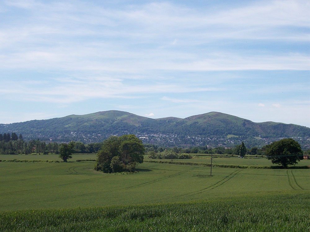 A fantastic view of the Malvern Hills from the garden of the Sawmill Cottage