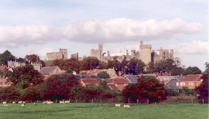 Arundel Castle from the valley below.