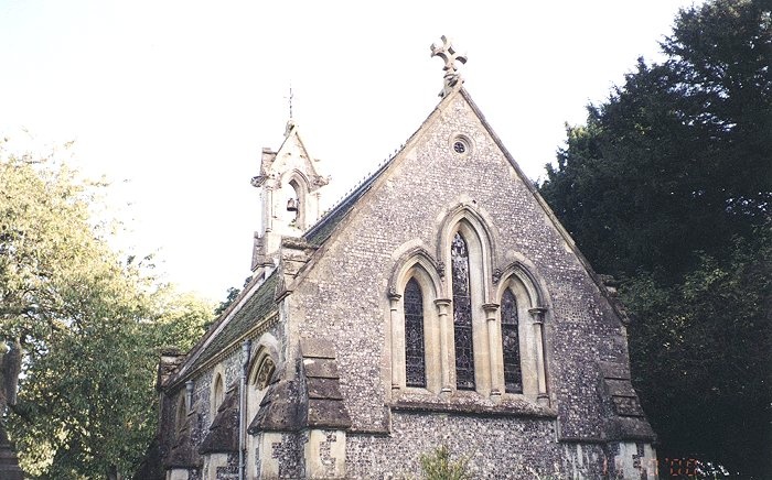Photograph of Highclere Castle Chapel viewed from the back