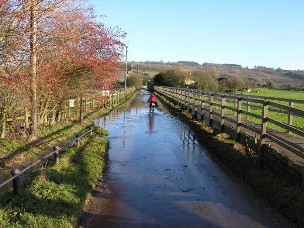 Photograph of Reybridge, Wiltshire. Taken after heavy rain in 2004