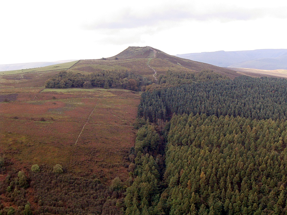Winhill Plantation and Win Hill from Bamford Edge