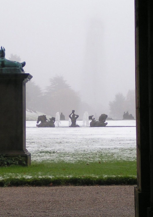 Chatsworth House in winter