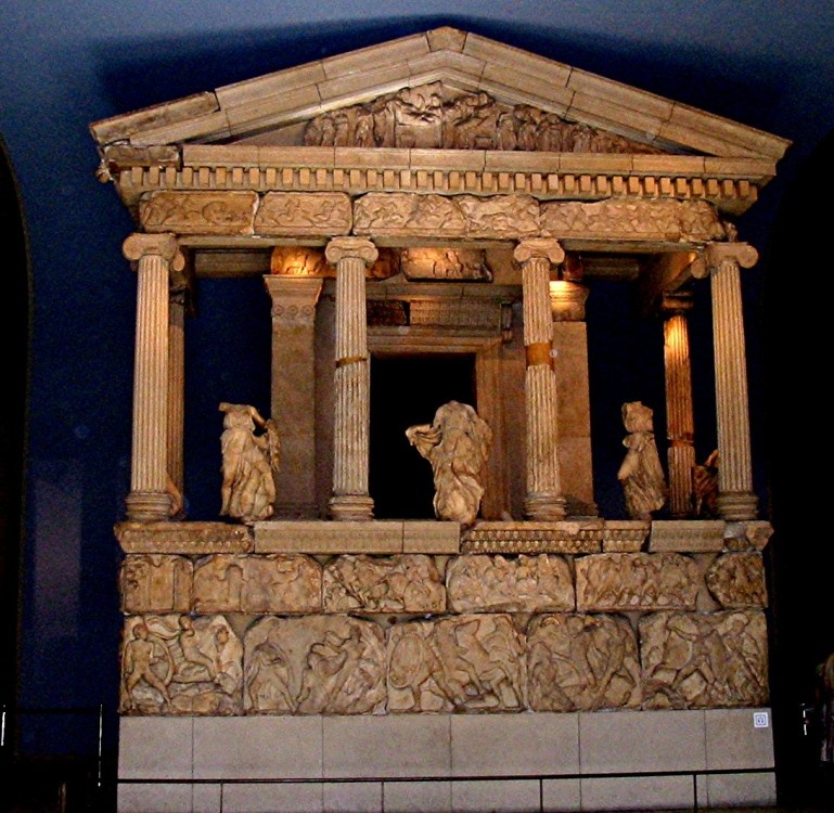Greek Temple inside British Museum, London