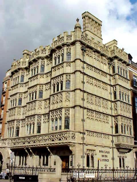 Neo-gothic building. Across the street from the Dorchester Hotel.