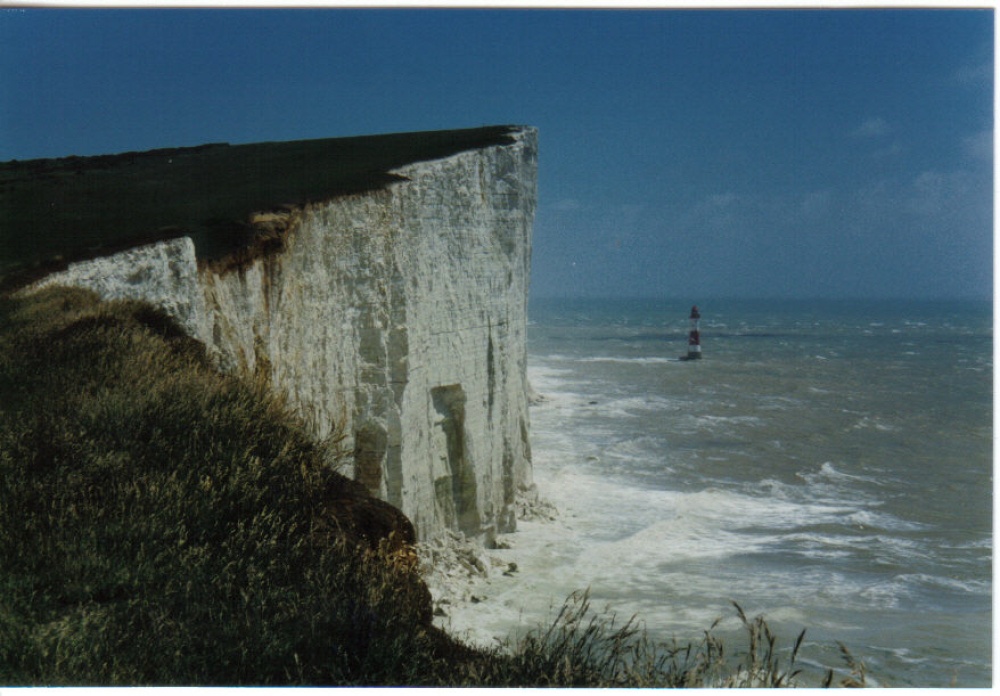 Beachy Head, with Beachy Head Lighthouse in the background