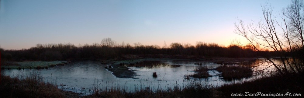 Panarama of Pennington Flash, wildlife reserve. photo by Dave Pennington
