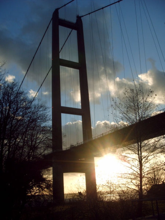 Winter Sunset under the Humber Bridge