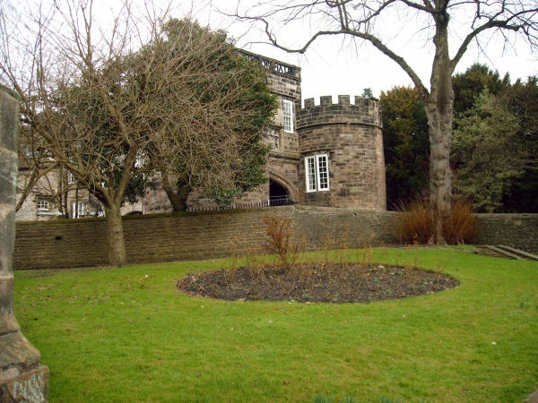 Skipton Castle viewed from the churchy ard