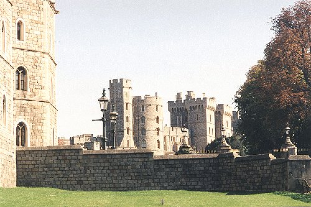 Another view of Windsor Castle from the visitor entrance.