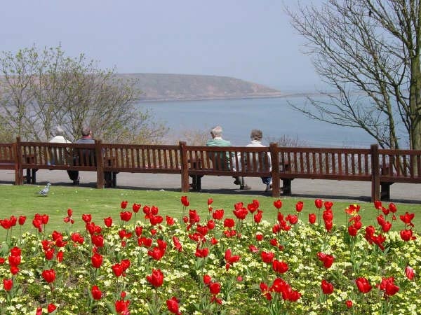 A lazy spring afternoon in the Crescent Gardens, Filey, North Yorkshire