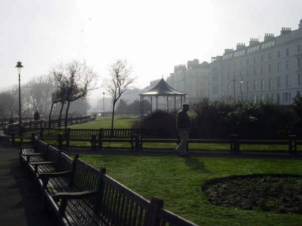 A cool sunny Sunday in Filey's Crescent gardens
