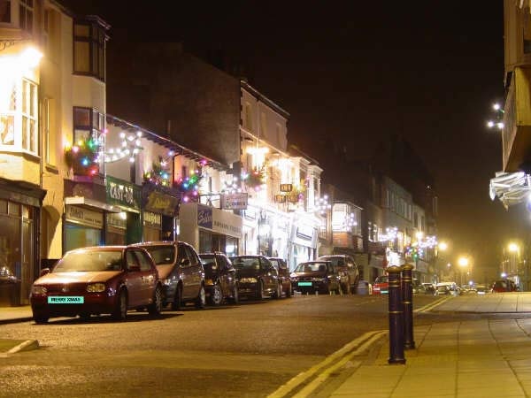 Filey's town centre Christmas light display 2002
