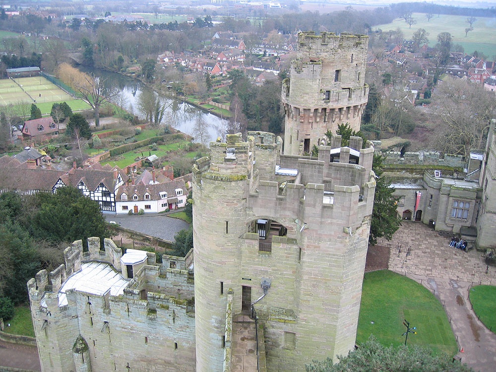 A view from the tower of Warwick Castle