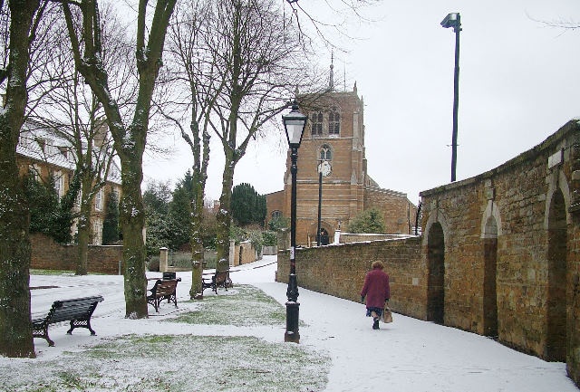 Photograph of Squires hill just off the High street, Rothwell, Northamptonshire