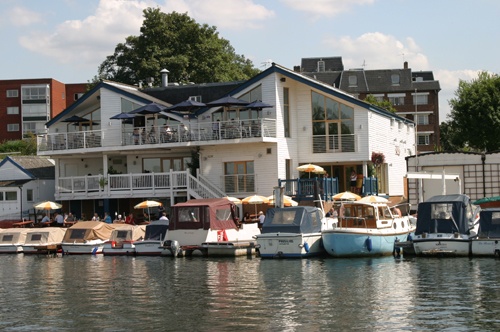 Photograph of Kingston upon Thames, Greater London.  From the river