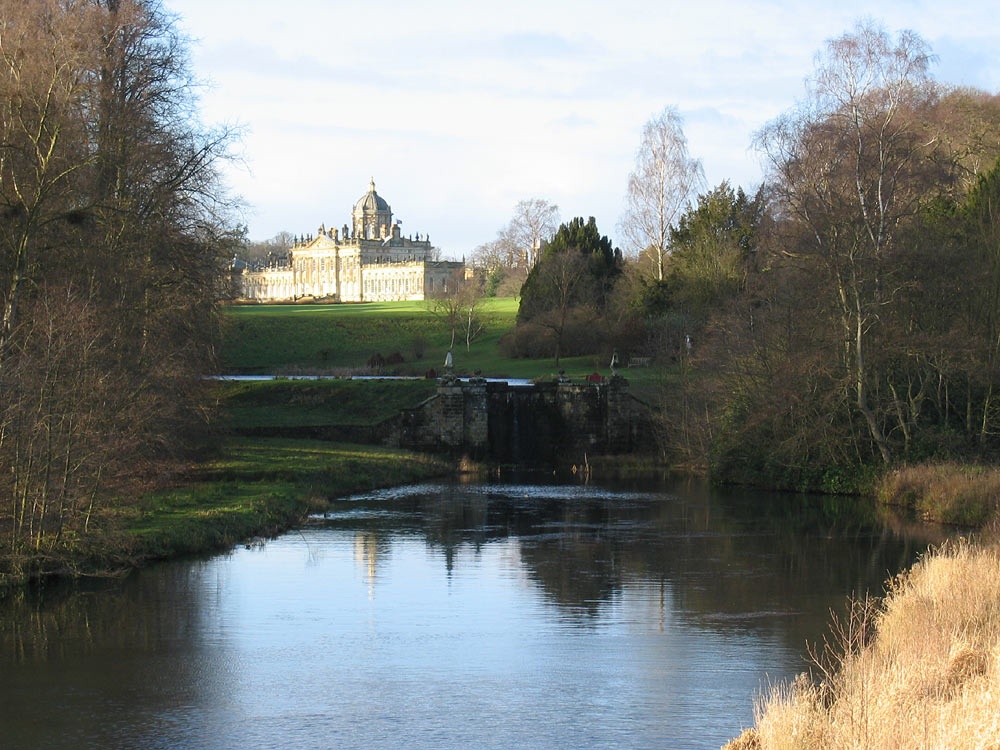 A view from the lake at Castle Howard