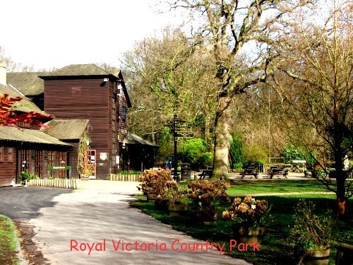 Tea-rooms and gardens:Royal Victoria Country Park Hampshire photo by Daphne Grant