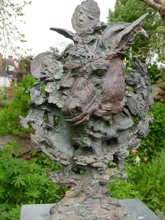 Midsummer Night's Dream Sculpture in the garden  at Hall's Croft, Stratford-upon-Avon
