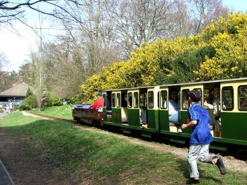 The fun train at Royal Victoria Country Park, Hampshire