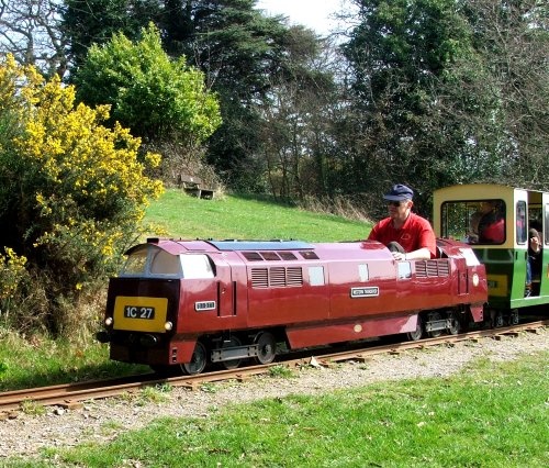 The Fun Train at Royal Victoria Country Park, Hampshire.