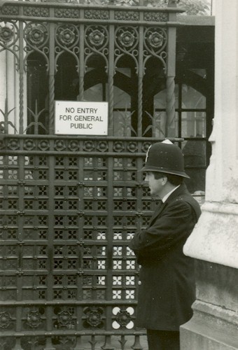 Your Taxes at Work -- near 10 Downing Street: London