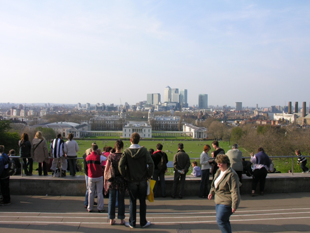 View from Greenwich Park Observatory, Greenwich, Greater London. Spring 2005 photo by Adam Freeman
