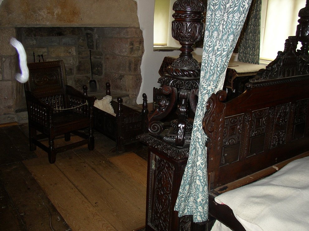 Ghostly Image in one of the bedrooms of 'Turton Tower' photo by Janice Snalam