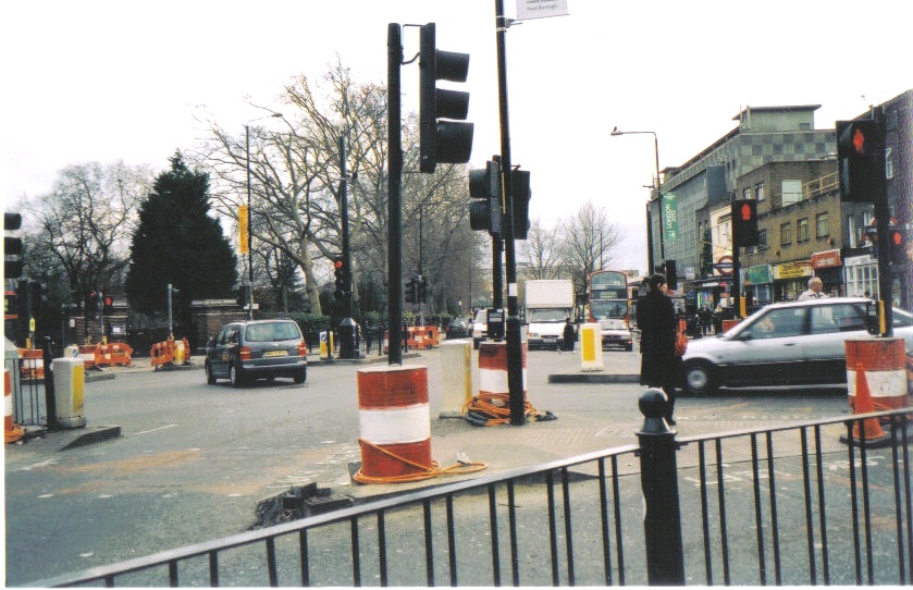 Bethnal green, London. During the major 2004 trafic light inprovements/repairs.