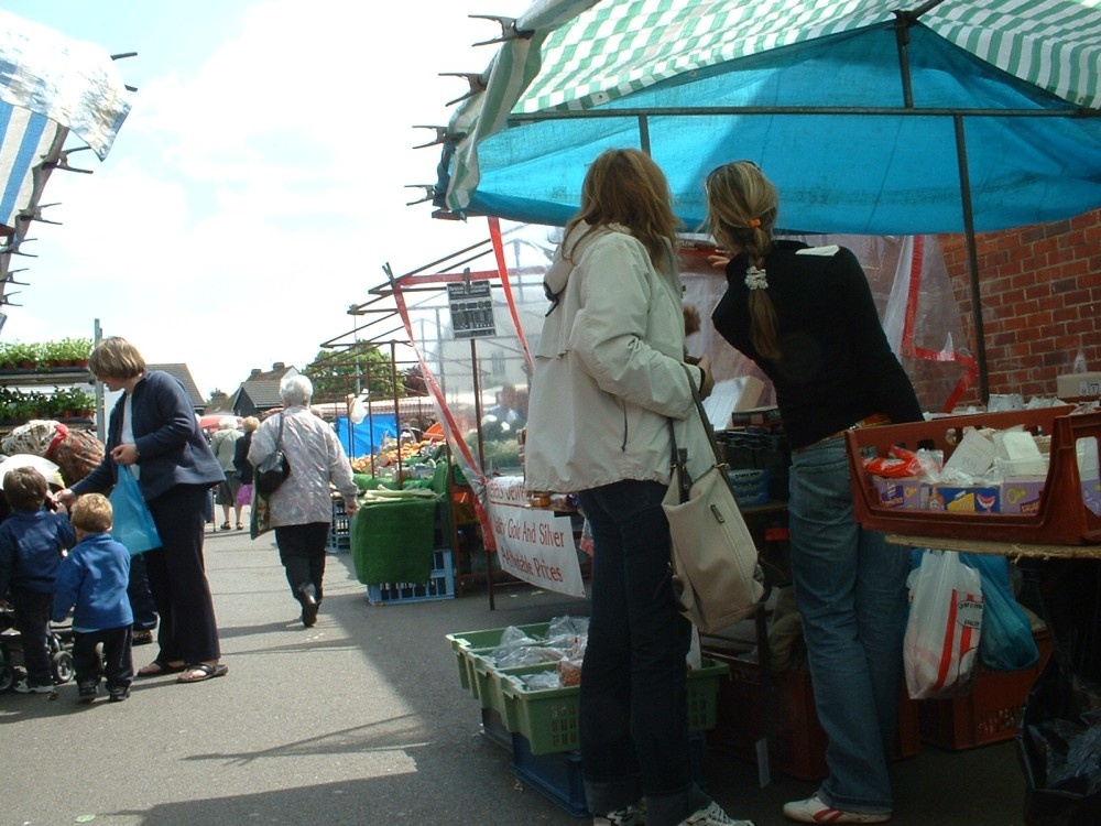 Photograph of Friday market at Sandy, Bedfordshire
