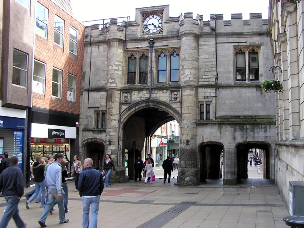 The Stonebow, Lincoln (late 15th/early 16th Century), viewed from the northside