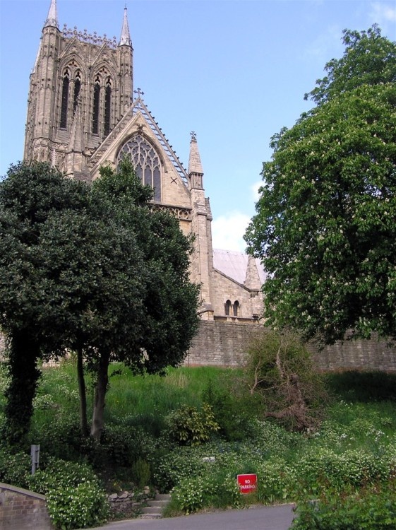 Lincoln Cathedral, viewed from the Medieval Bishop's Palace