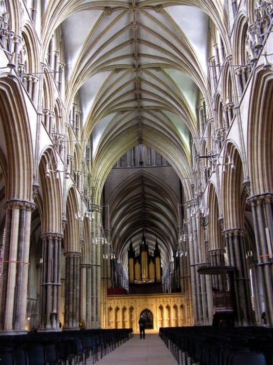 Lincoln Cathedral - the nave, looking east