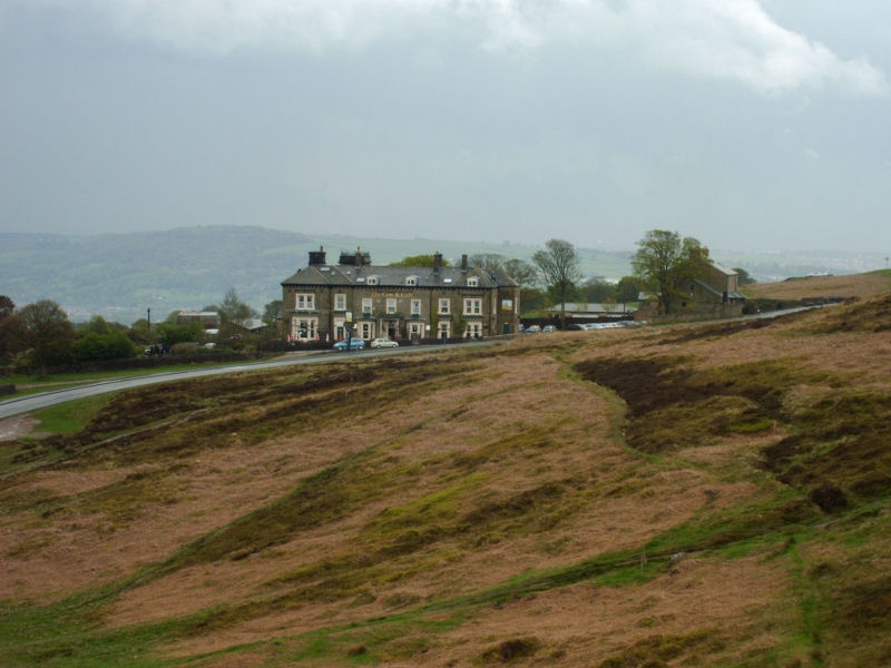 The Cow and Calf Hotel, as seen from the Cow and Calf Ilkley.
