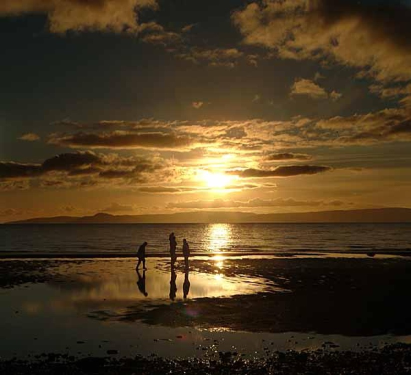 Photograph of November evening on Seamill Beach, near West Kilbride