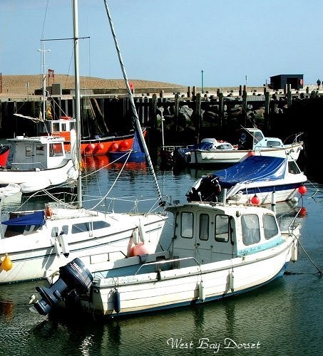 Colourful boats; West-Bay, Dorset