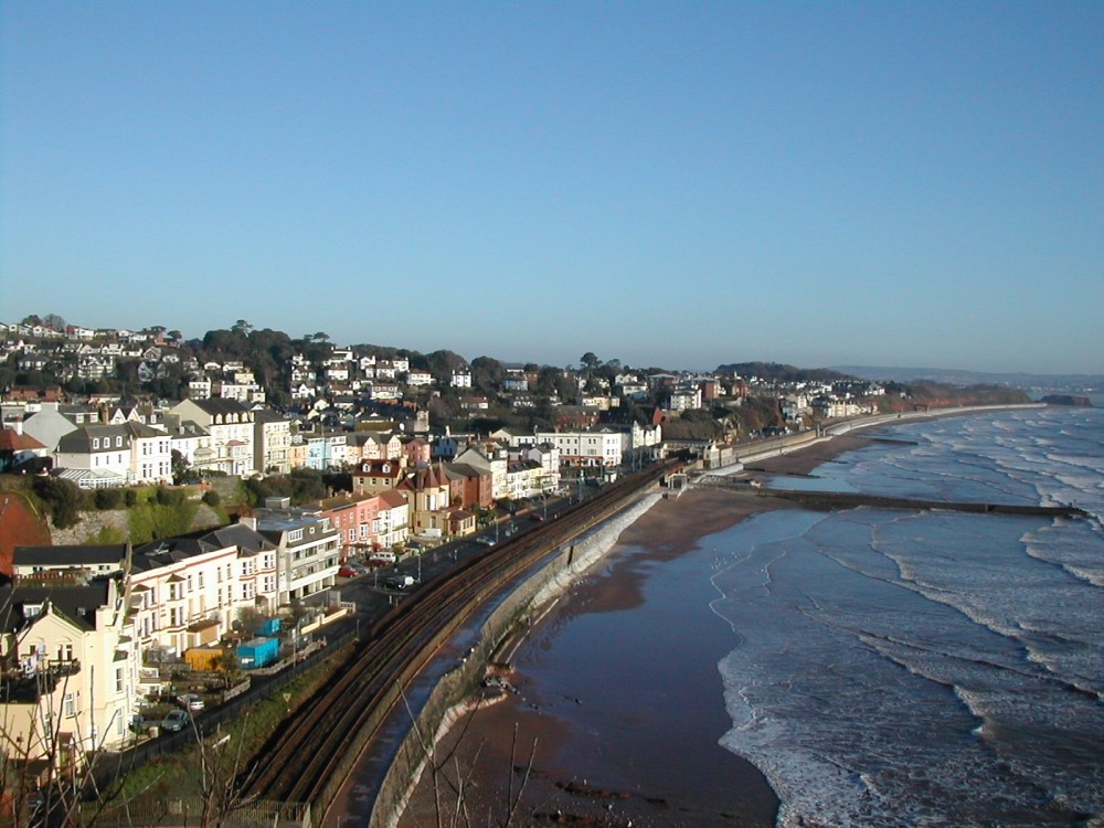 View of Dawlish from the western cliff