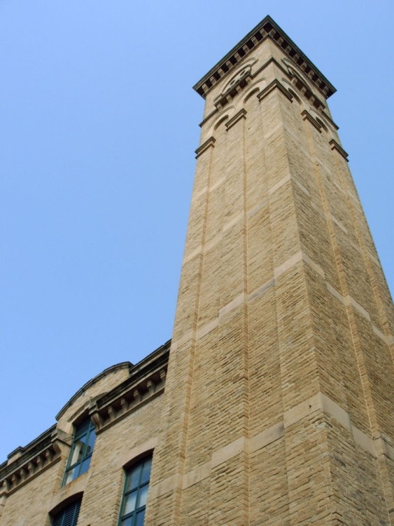 The Italianate chimney, Saltaire Mills.
